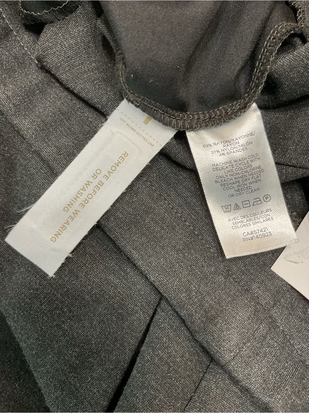 LOFT NWT Charcoal Heather Grey Wide Leg Pull-On Pants Workwear Medium M - Picture 10 of 10